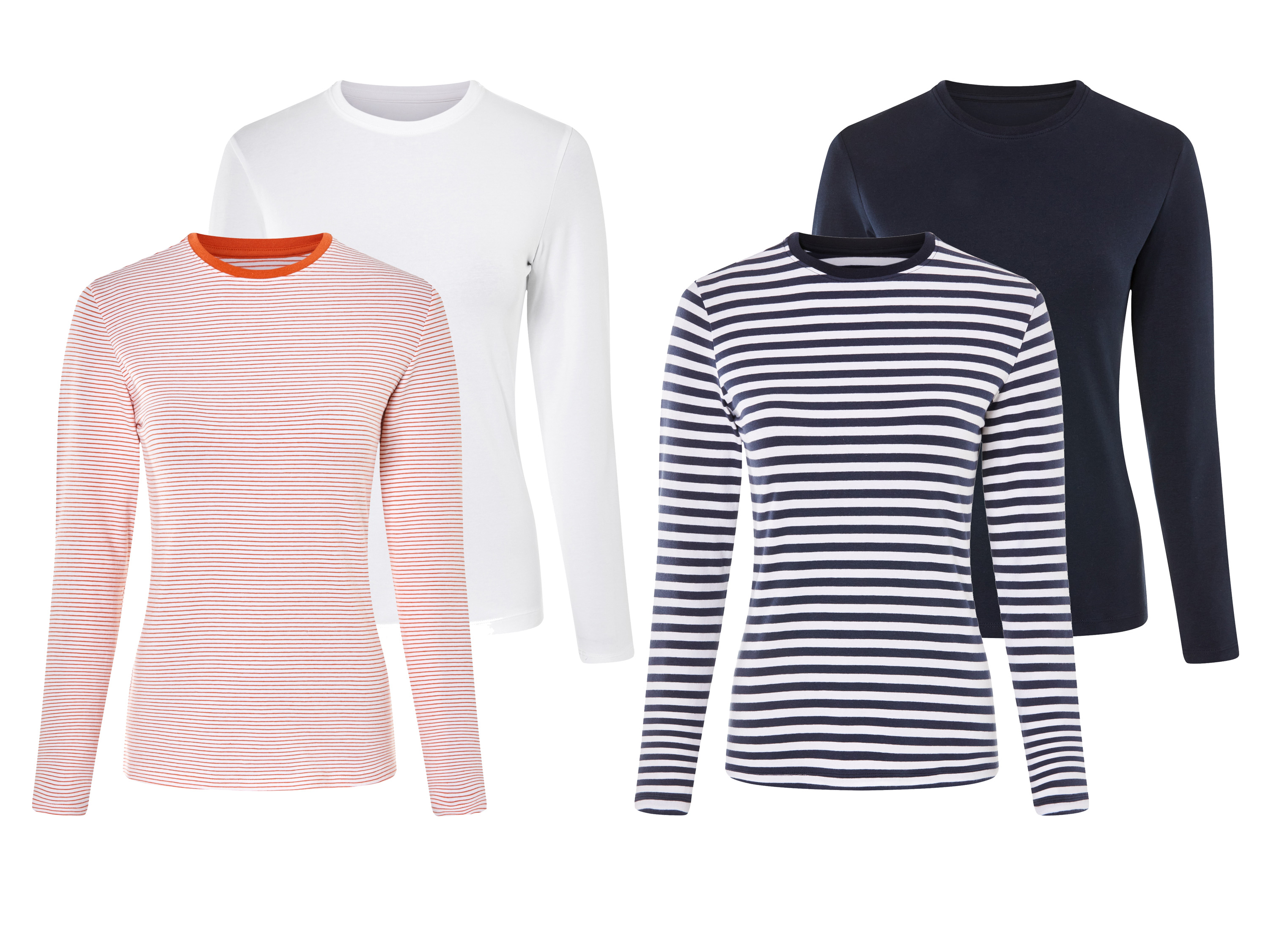 esmara® Lot de 2 t-shirts à manches longues femme