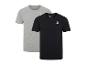 Lot de 2 t-shirts Reebok pour hommes, un gris et un noir.