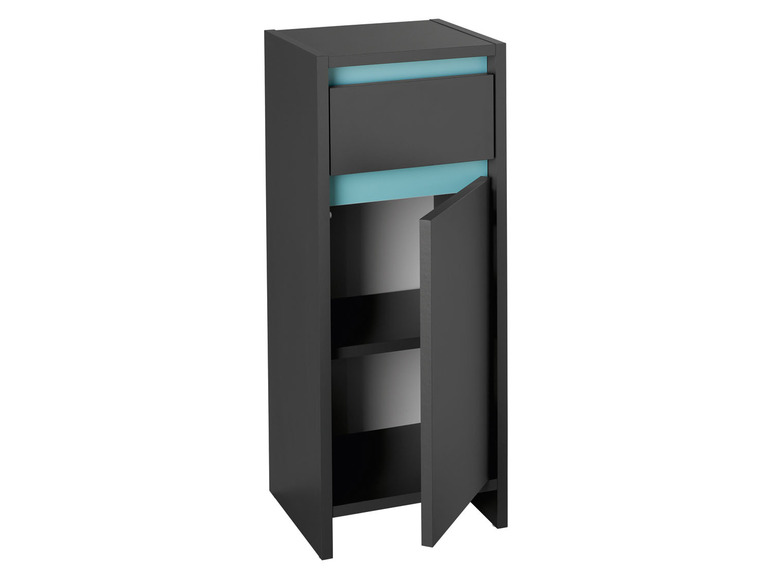 Aller en mode plein écran : LIVARNO home Armoire latérale de salle de bains Oslo, 32 x 80 x 28 cm, anthracite - Image 5