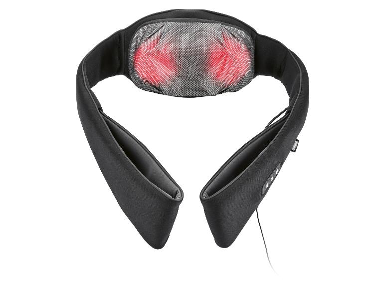 Masseur noir pour le cou et les épaules avec lumières chauffantes rouges