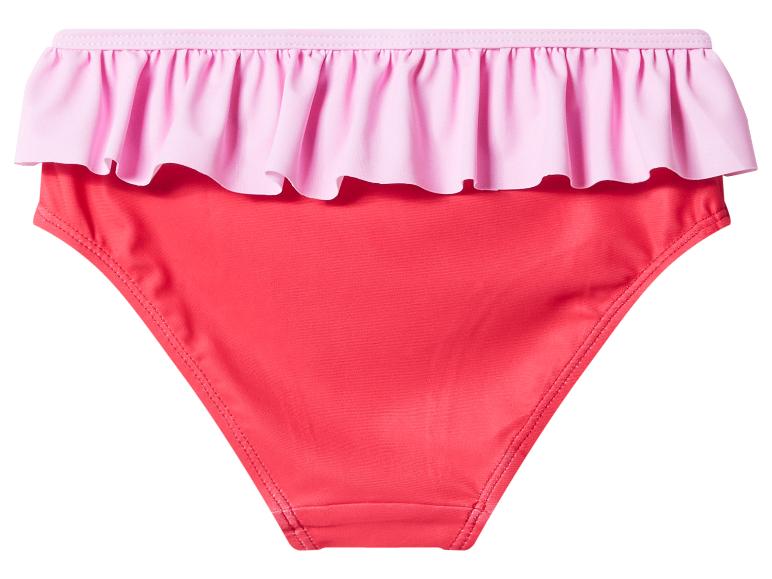 Bas de bikini enfant avec volants roses et rouges