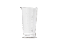 Verre doseur transparent avec graduations de volume de 50 ml à 700 ml.