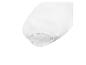 Taie d'oreiller blanche remplie de petites billes blanches.