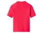 T-shirt enfant rouge à manches courtes et col montant, vue de dos.