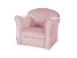 Fauteuil enfant en velours rose