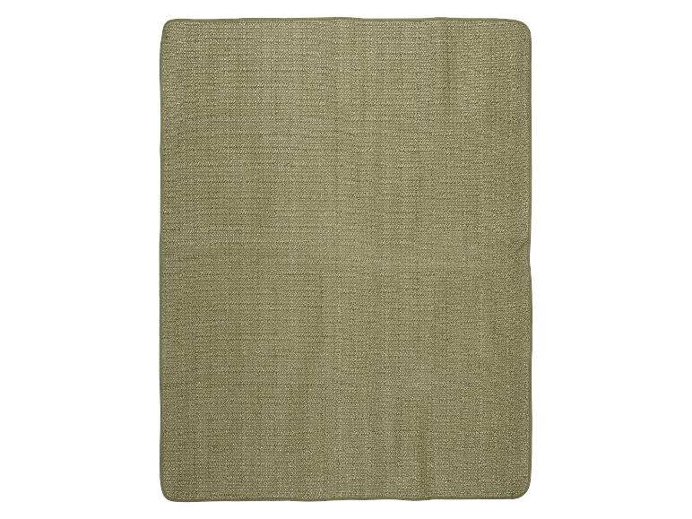 Tapis de bain rectangulaire vert olive avec surface texturée