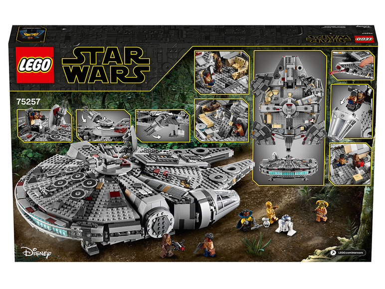 Lego Star Wars Millennium Falcon avec minifigurines.