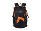 Sac à dos Crivit noir et orange avec fermetures éclair et bretelles réglables.
