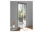 Une porte moustiquaire magnétique noire pour une porte.