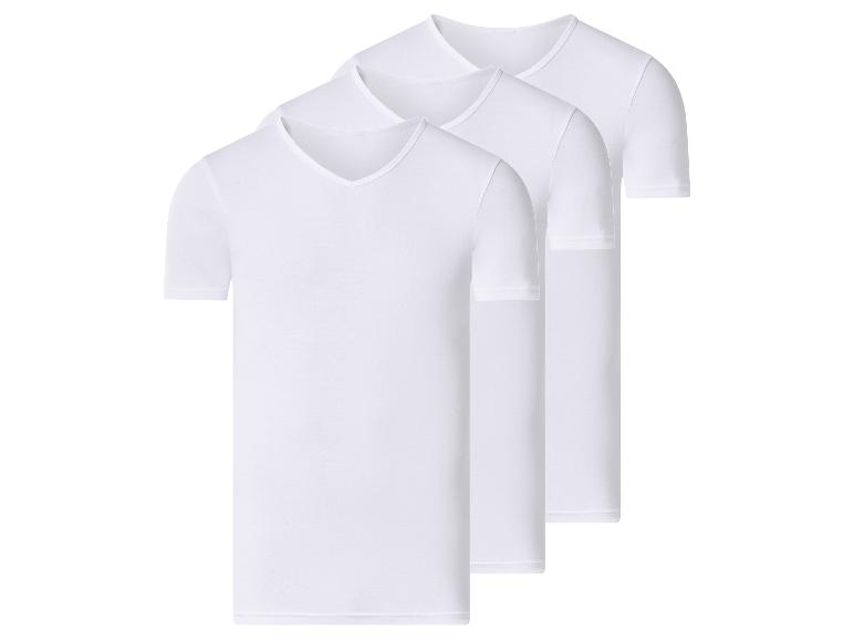 Lot de trois t-shirts blancs pour hommes à col en V
