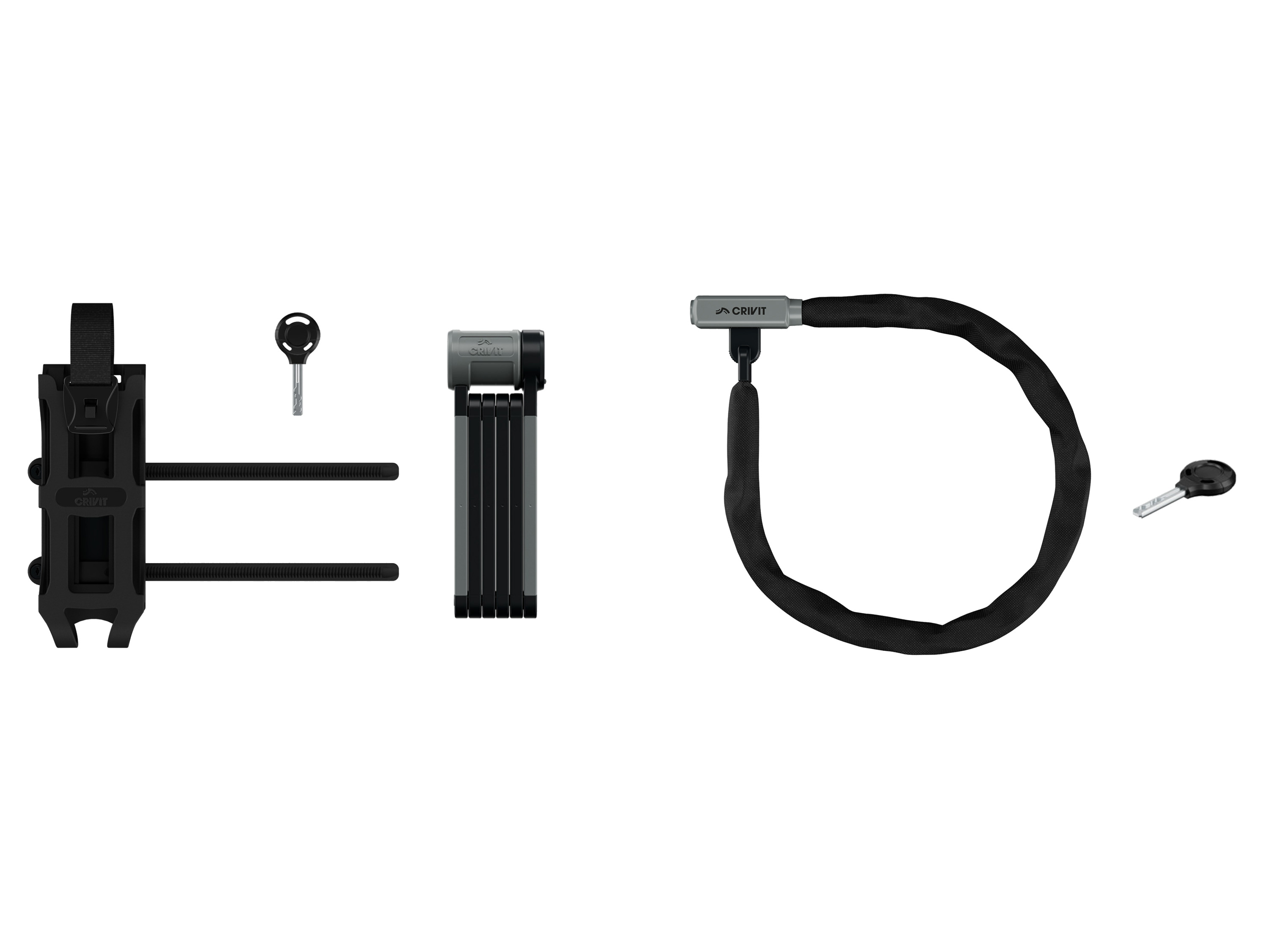 CRIVIT Antivol pour vélo pliable ou en chaîne