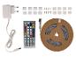 Kit de bandeaux LED avec télécommande et accessoires.