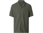 Chemise homme à manches courtes vert foncé avec un tissu texturé.