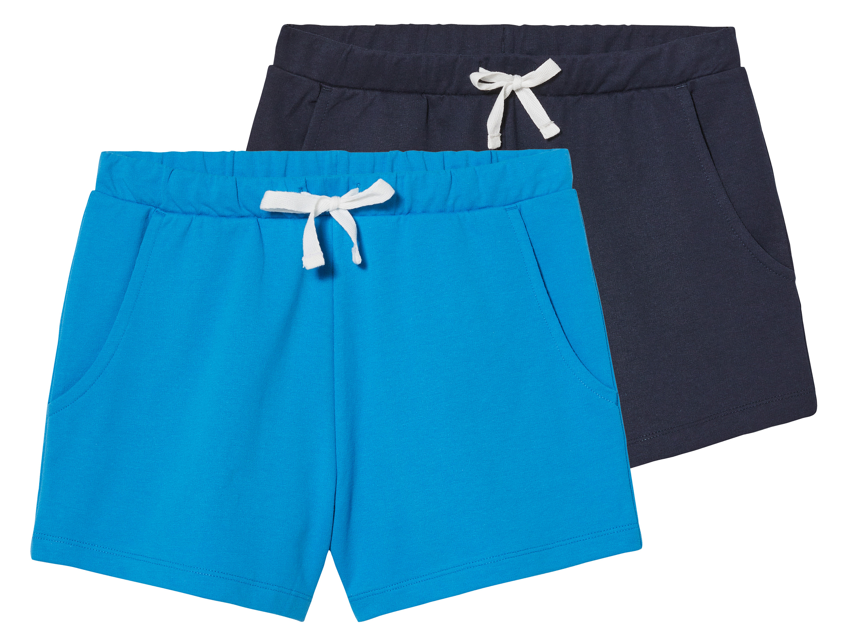 pepperts!® Lot de 2 shorts molletonnés fille (bleu marine/bleu)