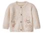 Cardigan bébé tricoté beige avec broderie Porcinet et Winnie l'Ourson