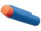 Fléchette de jouet bleue et orange avec une pointe souple