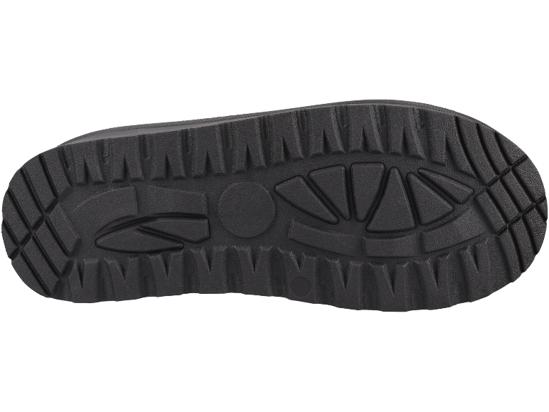 Semelle de botte noire avec bande de roulement texturée