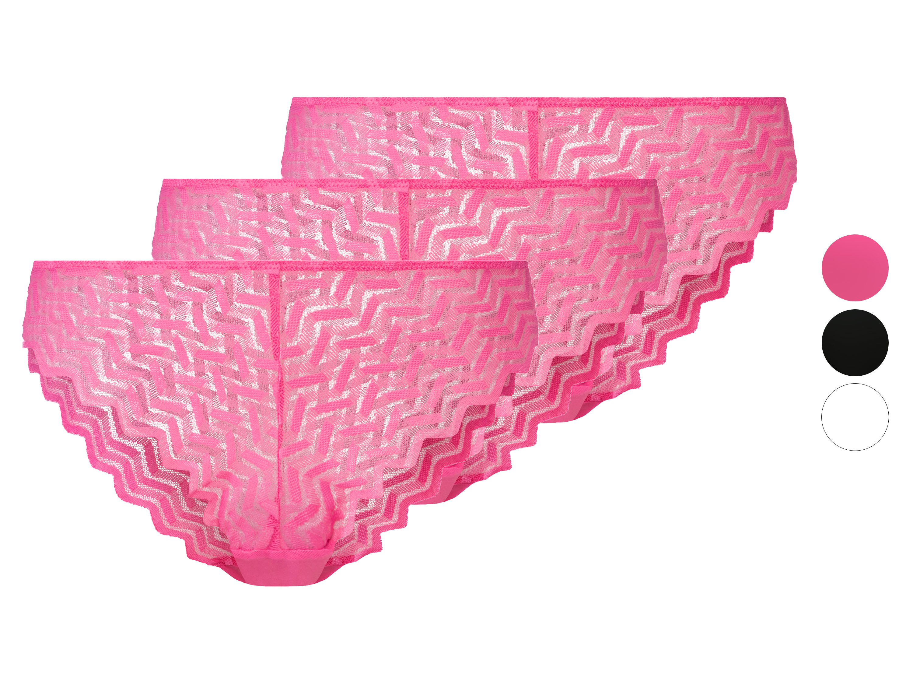 esmara® Lot de 3 slips à dentelle femme