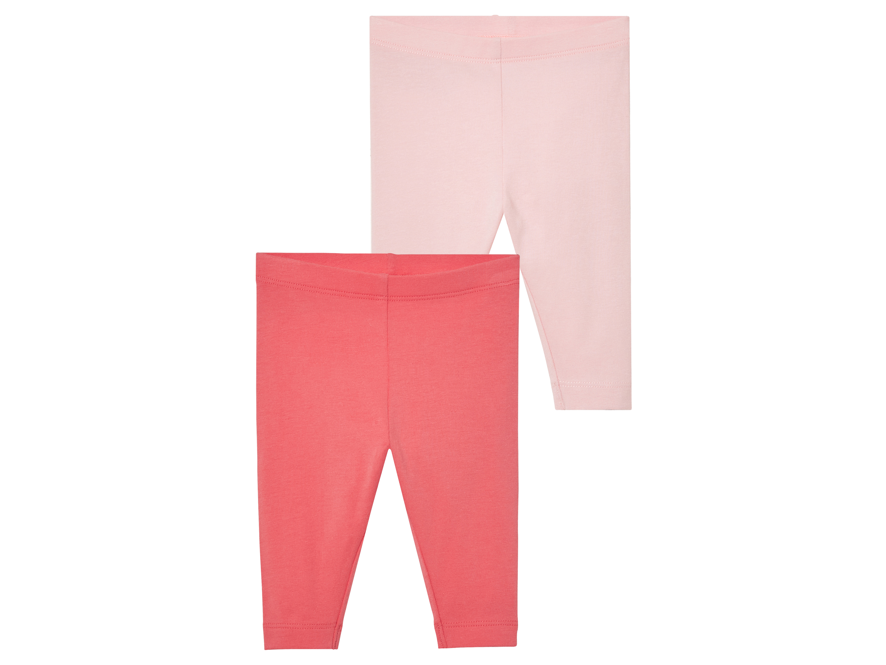 lupilu® Lot de 2 leggings bébé (rose/corail, 12-24 mois)