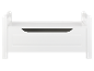 Banc à jouets blanc avec rangement intégré et dossier