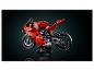 Modèle de moto LEGO Technic Ducati Panigale V4 R rouge avec support d'exposition.
