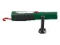 Lampe de travail Parkside verte avec crochet rouge et base magnétique noire.