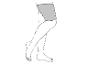 Jambes d'une personne portant une bande de compression sur la cuisse.