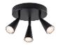 Plafonnier noir avec trois spots orientables
