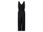 Combinaison noire avec col en V et taille élastique