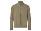 Cardigan zippé en maille kaki pour homme avec col montant