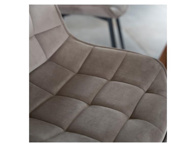 Assise de chaise matelassée grise