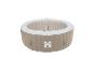 Spa gonflable rond beige avec bord blanc et logo Splash