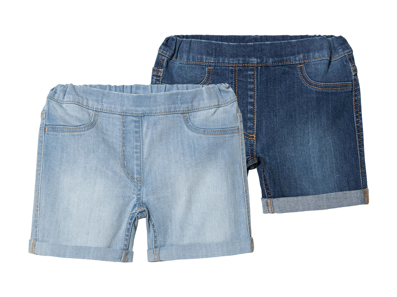 lupilu® Set de 2 short enfant (bleu)