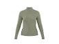 Pull à col roulé côtelé vert olive pour femme