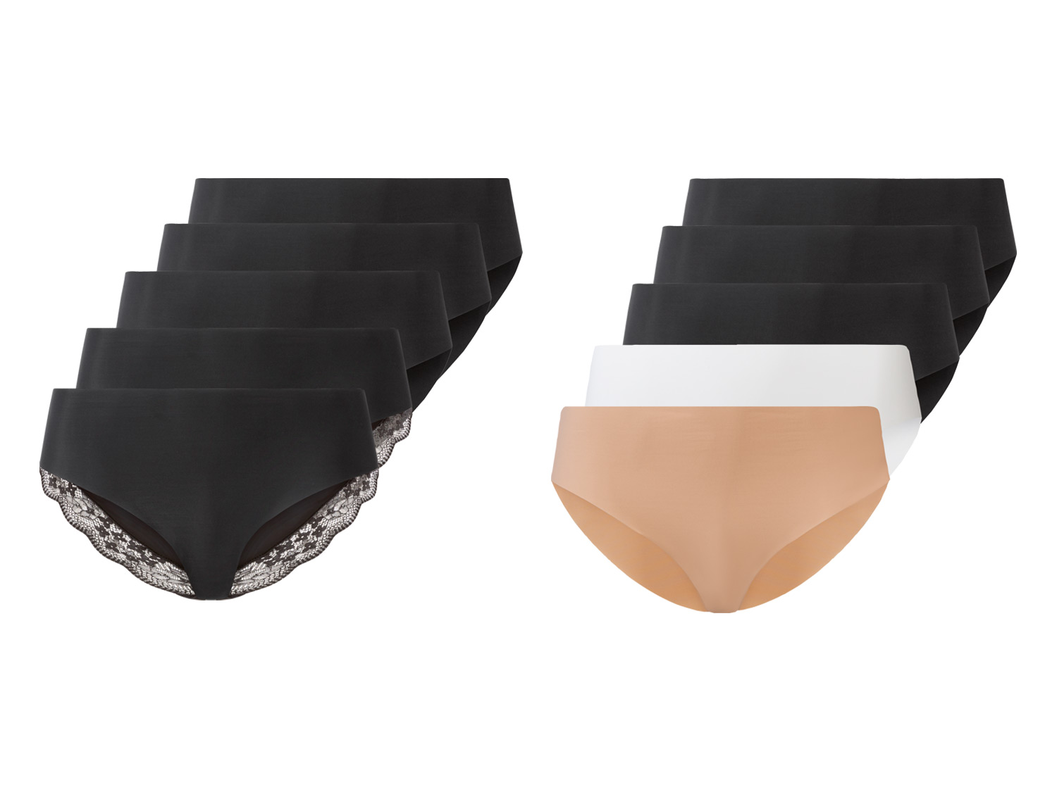 esmara® Lot de 5 culottes seamless femme