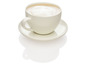 Une tasse de cappuccino avec de la mousse de lait.