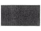 Tapis rectangulaire gris foncé à poils longs