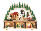 Arche de Noël lumineuse en bois avec éclairage LED