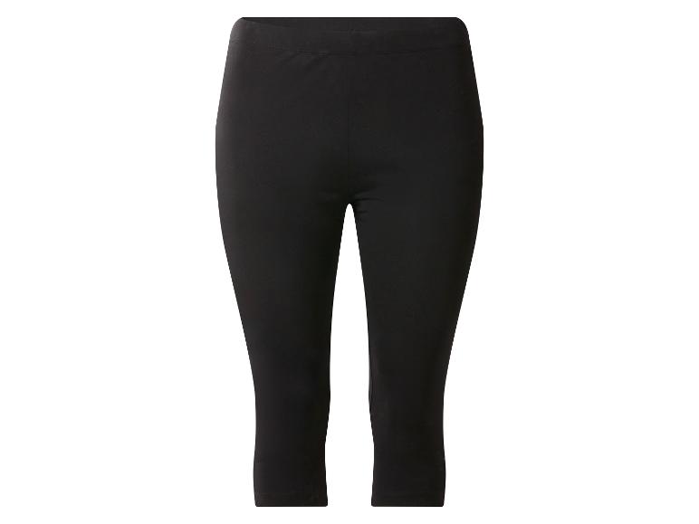 Legging capri noir avec une taille élastique