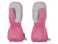Mouffles roses Icepeak pour enfants avec paume grise et élastique au poignet.