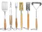 Spatule, pinces, fourchette et brosses Grillmeister pour barbecue.