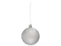 Boule de Noël argentée pailletée