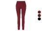 Leggings côtelées rouges, disponibles en plusieurs couleurs.