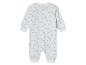 Combinaison bébé, motif nuages bleus.