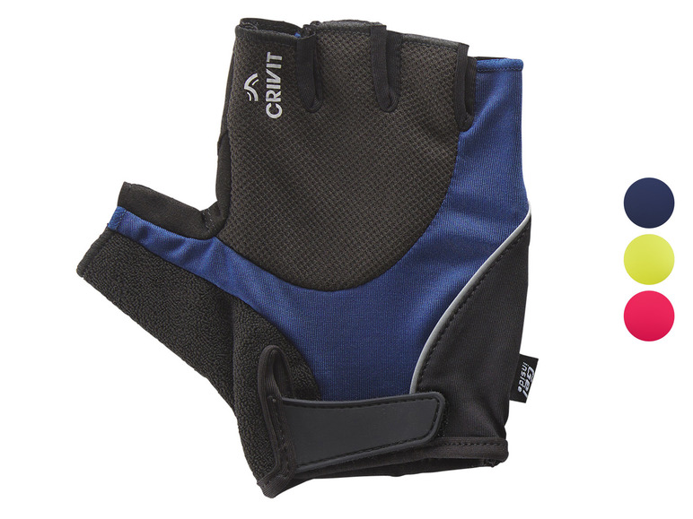 Gants de vélo sans doigts Crivit bleus