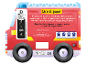 Livre pour enfant sur les pompiers avec camion de pompiers illustré.