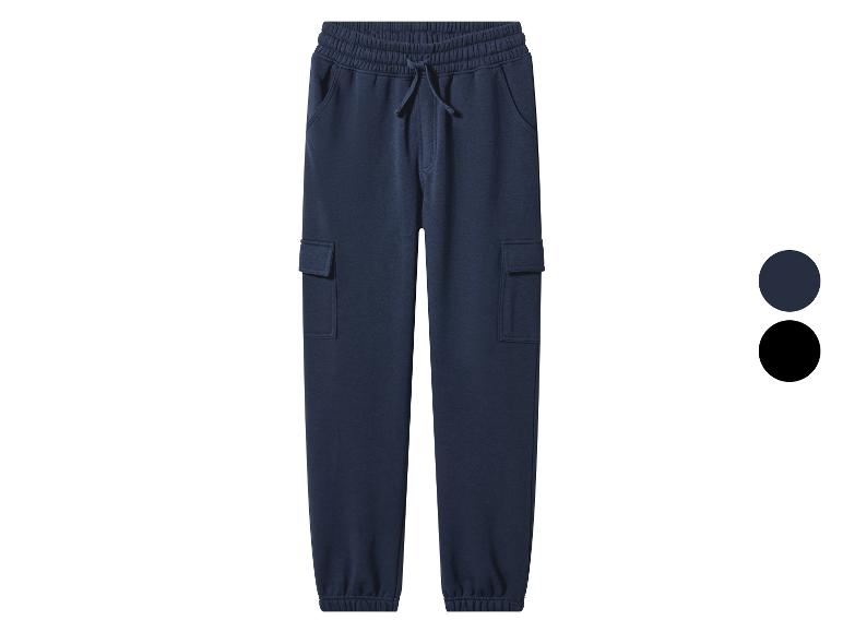 Pantalon de jogging bleu foncé pour garçons avec poches et cordon de serrage à la taille.