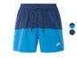 Shorts de bain bicolores : bleu marine et bleu clair.
