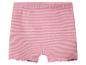 Shorty en coton rayé rose pour fille