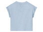 T-shirt bleu clair à manches courtes.